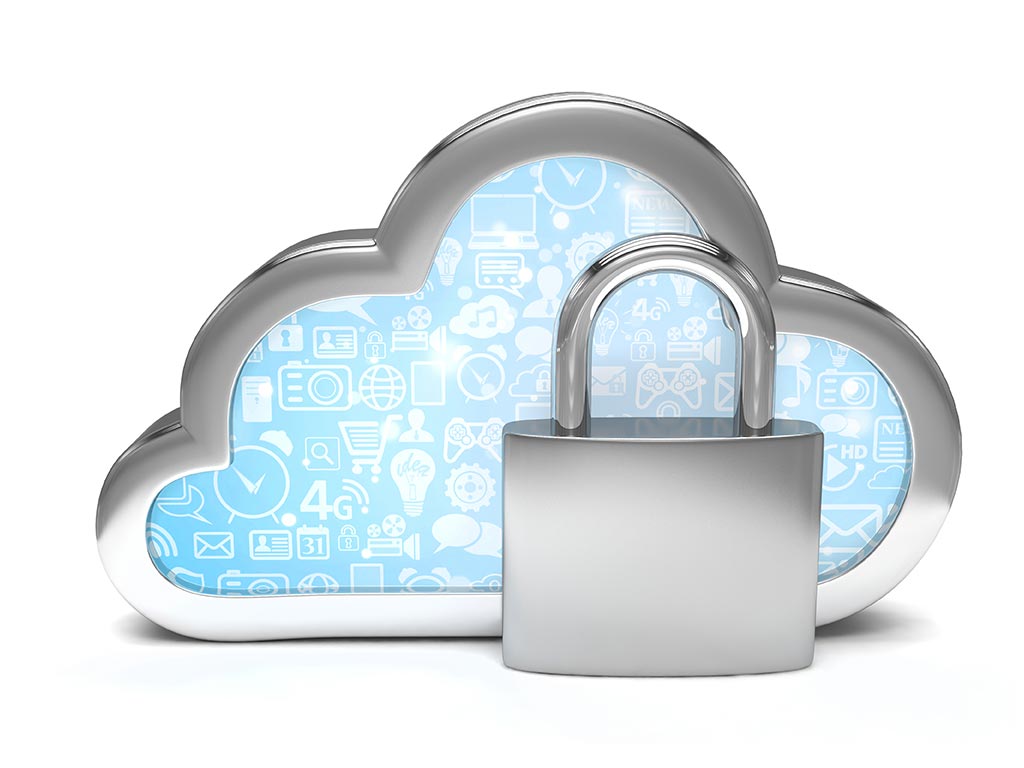 Secure Cloud with lock icon